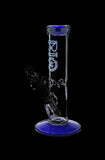 Bio Hazard Glass Straight Ice Bong With Color Accents
