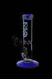 Bio Hazard Glass Straight Ice Bong With Color Accents