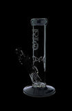 Bio Hazard Glass Straight Ice Bong With Color Accents