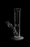 Bio Hazard Glass Straight Ice Bong With Color Accents