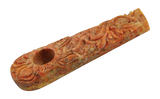 3" Marble Stone Pipe with Flower Design