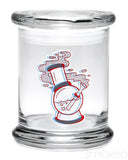 420 Science Glass Pop Top Storage Jar
