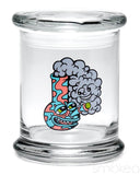 420 Science Glass Pop Top Storage Jar