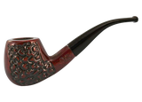 Pulsar Engraved Bent Apple Rosewood Tobacco Pipe