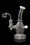 "Dewdrop" Curved Body Dab Rig with Colored Accents