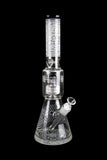 BoroTech Sandblasted Matrix Perc Beaker Bong