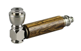 Exotic Wood & Stainless Steel Hand Pipe