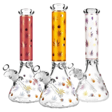 The "Trees" Foil Canna-Leaf Print Beaker Bong