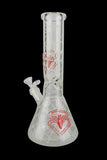 Glowing Spiderweb Beaker Bong