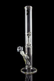 LA Pipes Thick Glass Straight Tube Bong with Showerhead Perc - Available with Multiple Percs