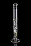 LA Pipes Thick Glass Straight Tube Bong with Showerhead Perc - Available with Multiple Percs