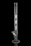 LA Pipes Thick Glass Straight Tube Bong with Showerhead Perc - Available with Multiple Percs