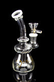 Dank Gals Mini Beaker Pipe with Colored Accents
