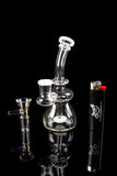 Dank Gals Mini Beaker Pipe with Colored Accents