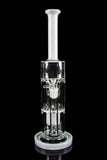 "Palm Springs" Double Inverted Stack Water Pipe with White Accents