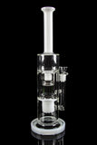 "Palm Springs" Double Inverted Stack Water Pipe with White Accents