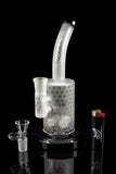 "Mildred" Fancy and Frosted Bent Neck Water Pipe