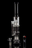 "Morpheus" Double Matrix Water Pipe with Black Accents