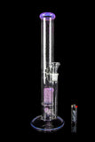 Envy Glass 17" Straight Tube with Dual Colored Pop Rocks Perc