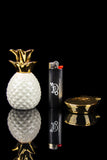 Art of Smoke Gilded Pineapple Ceramic Hand Pipe