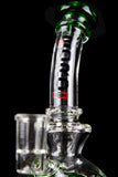 "The Reactor" Swiss Sphere Style Water Pipe with Bent Neck and Color Accents