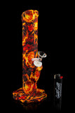 BONGS USA Flaming Skulls Silicone Water Pipe