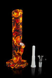 BONGS USA Flaming Skulls Silicone Water Pipe