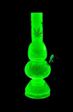 Mini Acrylic Double Bubble Water Pipe with Built in Grinder Base