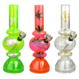 Mini Acrylic Bubble Water Pipe with Grinder Base
