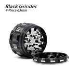 Fakher 4-Piece Polygon Herb Grinder Black 63MM