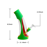 8.5" Horn Silicone & Glass Hybrid Water Pipe