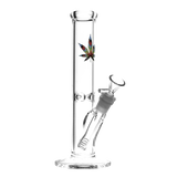 "Rainbow Pot Leaf" Straight Tube Water Pipe