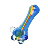 Rasta Stripe Glass Hand Pipe With Marbles