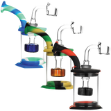 Silicone & Glass Dab Rig Bubbler with Disc Perc