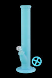 Durable Silicone Straight Tube Bong with Glass Bowl