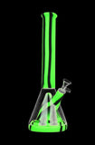 Showerhead Pyramid Perc Striped Silicone & Glass Water Pipe