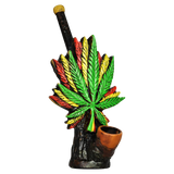 Triple Rasta Leaf Handcrafted Pipe