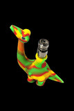 Dinosaur Silicone Hand Pipe with Glass Bowl