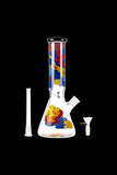 Famous Brandz "Papaya" Glass Beaker Ice Bong