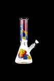 Famous Brandz "Papaya" Glass Beaker Ice Bong