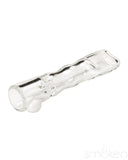 Blazing Blue Glass Honeycomb Screen Chillum Pipe