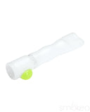 Blazing Blue Glass Honeycomb Screen Chillum Pipe