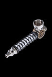 Metal Hand Pipe with Spring Stem and LED Light