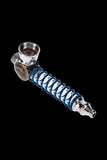 Metal Hand Pipe with Spring Stem and LED Light