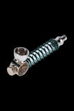 Metal Hand Pipe with Spring Stem and LED Light