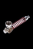 Metal Hand Pipe with Spring Stem and LED Light