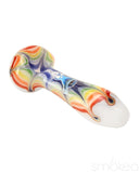Chameleon Glass Rainbow Splat Spoon Hand Pipe