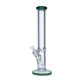 Straight Tube Glass Ice Bong with Colored Accents