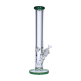Straight Tube Glass Ice Bong with Colored Accents