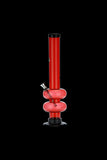 Red Acrylic Straight Double UFO Bong